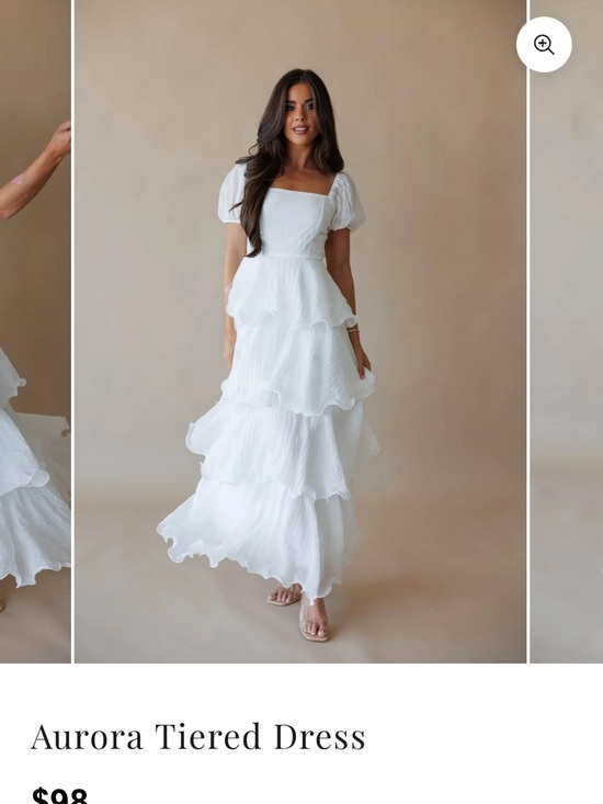Lane 201 Dresses & Skirts - Aurora Tiered Maxi Dress in White - Romantic Square Neck